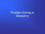 Problem-Solving in Chemistry - slide 1