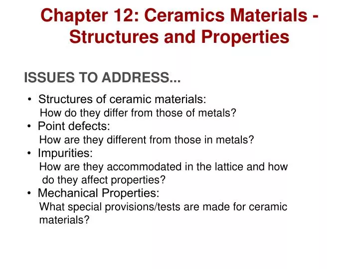 chapter 12 ceramics materials structures and properties