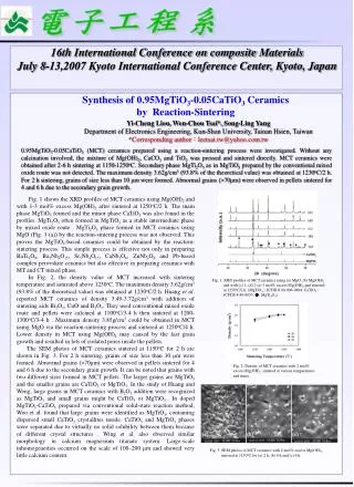 Synthesis of 0.95MgTiO 3 -0.05CaTiO 3 Ceramics by Reaction-Sintering