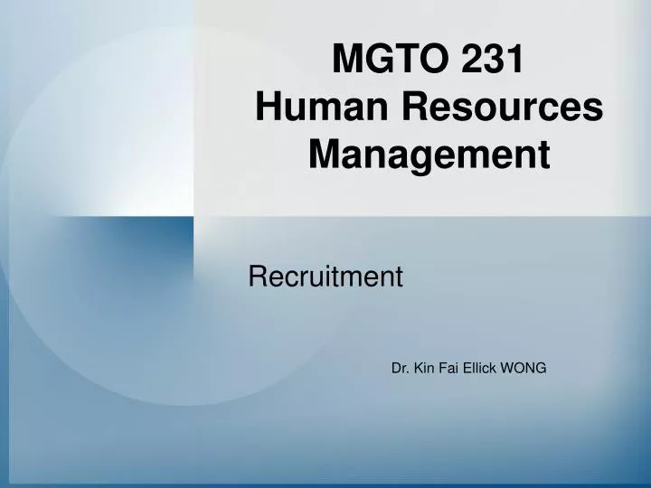 mgto 231 human resources management