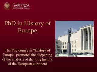 History of Modern and Contemporary Europe History of Eastern Europe and Eurasia