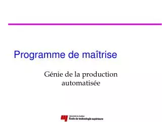 programme de ma trise
