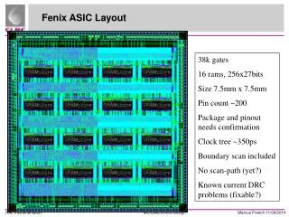 Fenix ASIC Layout