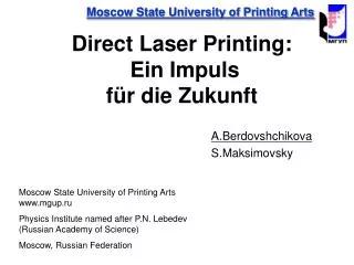 direct laser printing ein impuls f r die zukunft