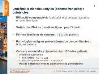 leuc mie tricholeucocytes cohorte fran aise points cl s