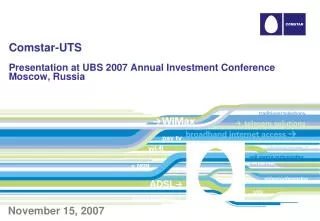 Comstar-UTS Presentation at UBS 2007 Annual Investment Conference Moscow, Russia