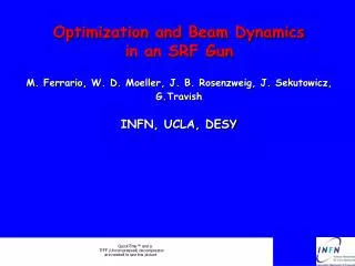 Optimization and Beam Dynamics in an SRF Gun