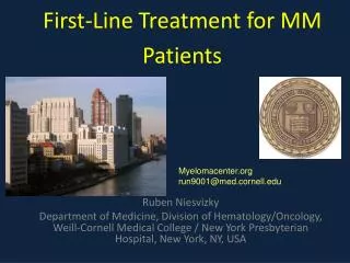 First-Line Treatment for MM Patients