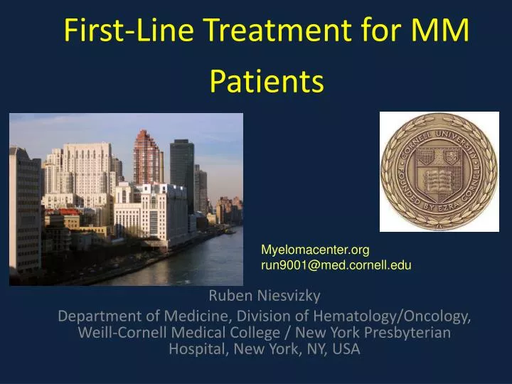 first line treatment for mm patients