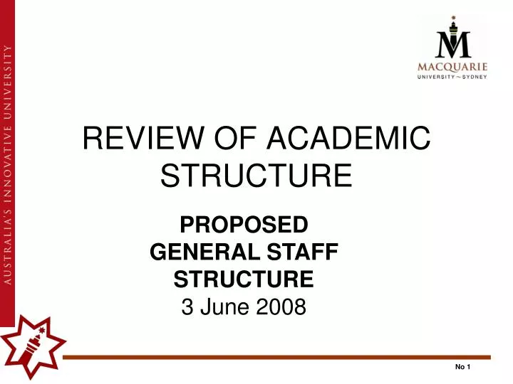 review of academic structure