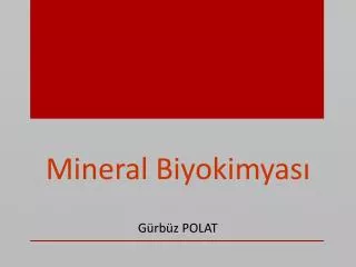 mineral biyokimyas