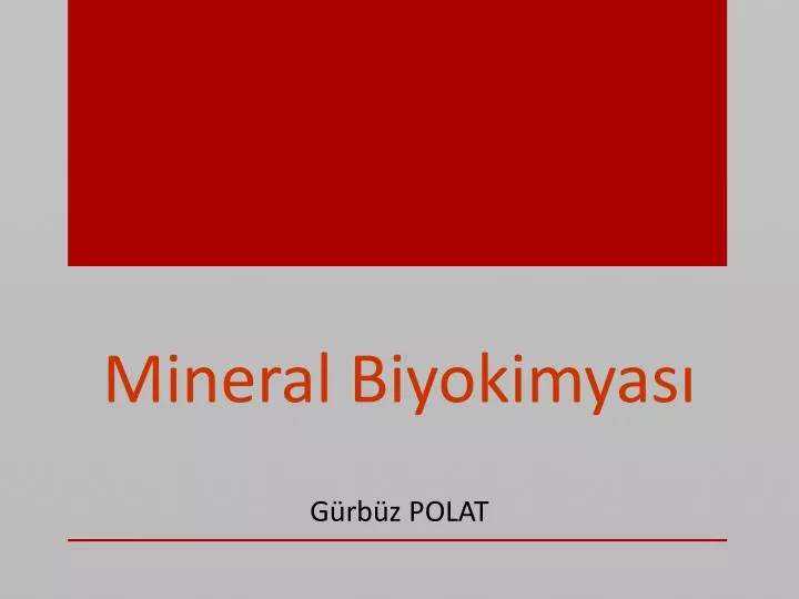 mineral biyokimyas