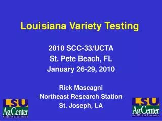 Louisiana Variety Testing