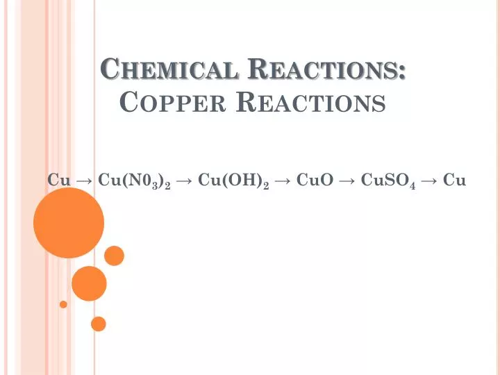 chemical reactions copper reactions