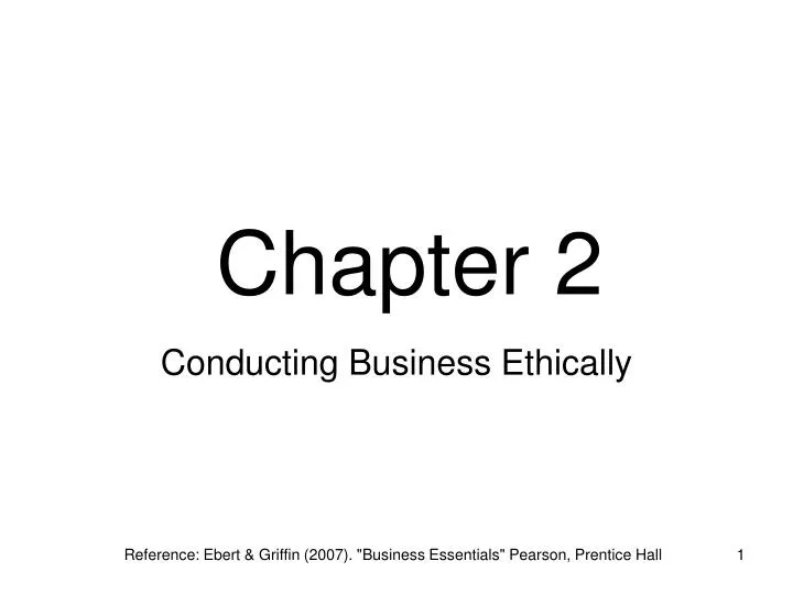 conducting business ethically
