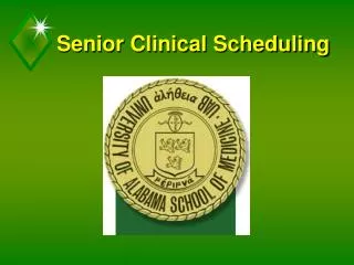 Senior Clinical Scheduling