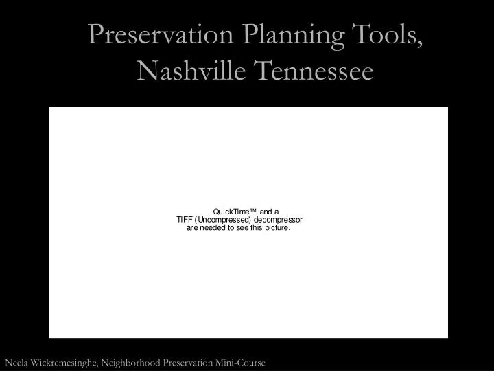 preservation planning tools nashville tennessee