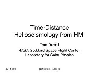 Time-Distance Helioseismology from HMI