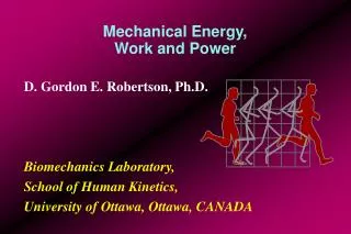 Mechanical Energy, Work and Power