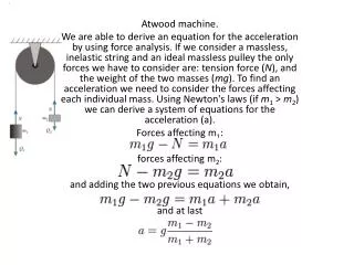 Atwood machine.