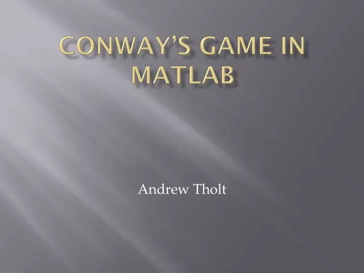 conway s game in matlab