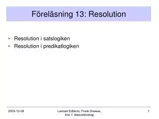 f rel sning 13 resolution
