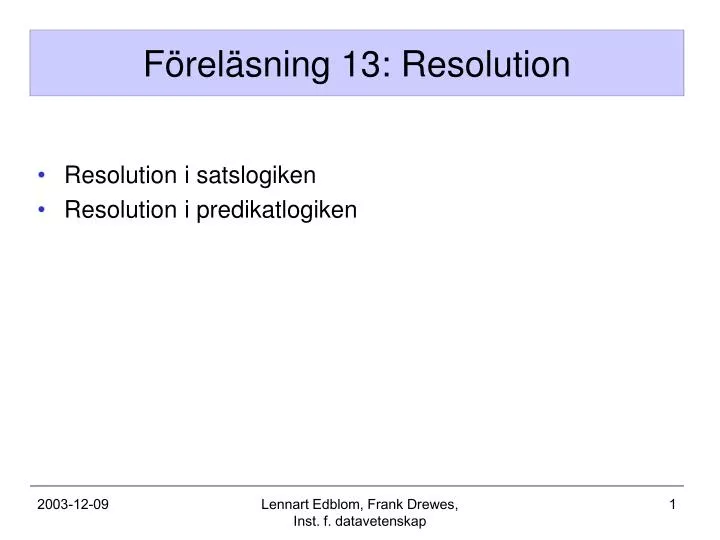 f rel sning 13 resolution