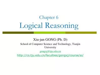 Chapter 6 Logical Reasoning