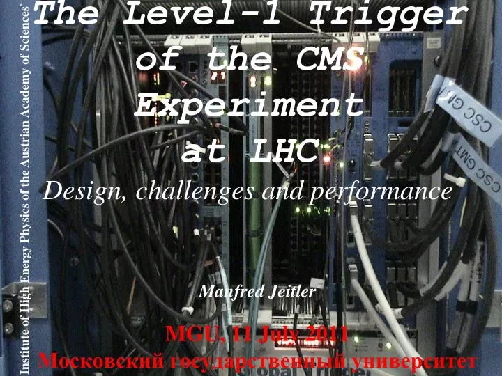 the level 1 trigger of the cms experiment at lhc design challenges and performance