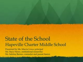 State of the School Hapeville Charter Middle School