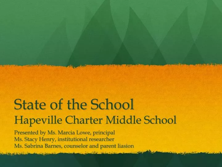 state of the school hapeville charter middle school