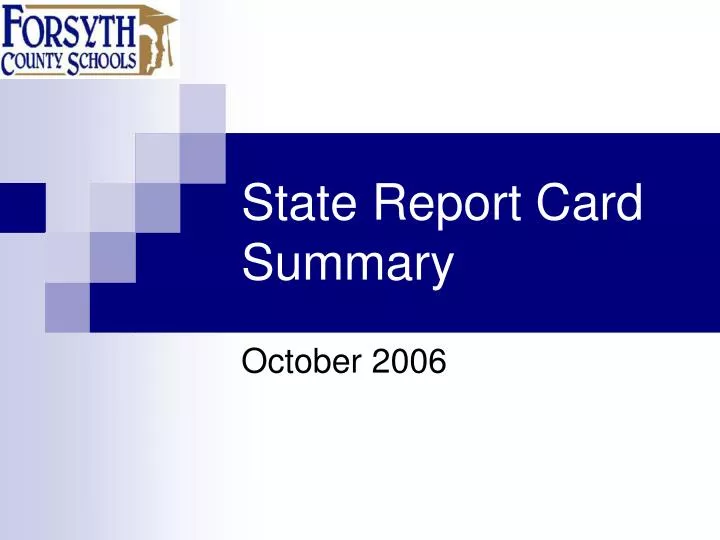 state report card summary
