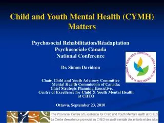 Child and Youth Mental Health (CYMH) Matters