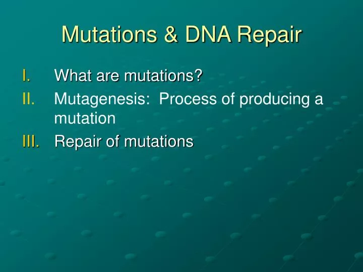 mutations dna repair