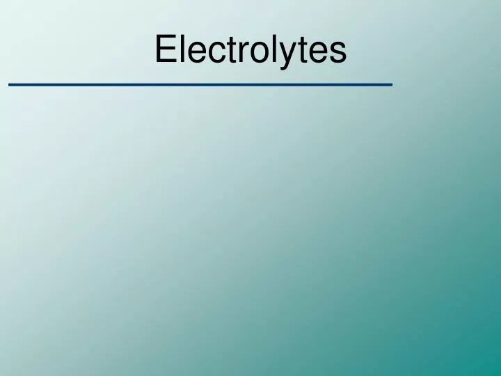 electrolytes