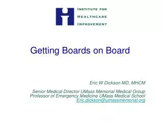 Getting Boards on Board