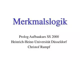 merkmalslogik