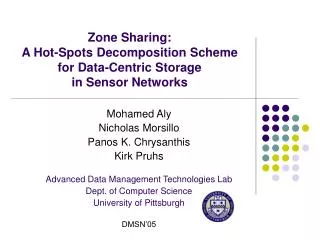 Zone Sharing: A Hot-Spots Decomposition Scheme for Data-Centric Storage in Sensor Networks