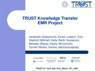 TRUST Knowledge Transfer EMR Project