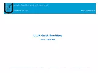 ULJK Stock Buy Ideas