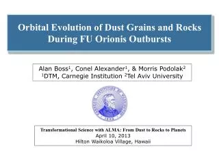 Orbital Evolution of Dust Grains and Rocks During FU Orionis Outbursts