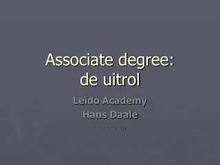 associate degree de uitrol