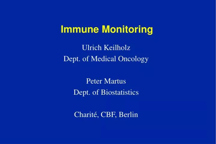immune monitoring