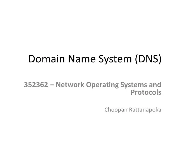domain n ame system dns