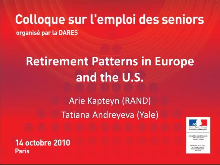 retirement patterns in europe and the u s