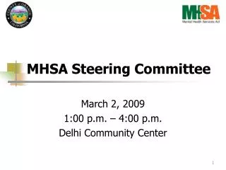 MHSA Steering Committee