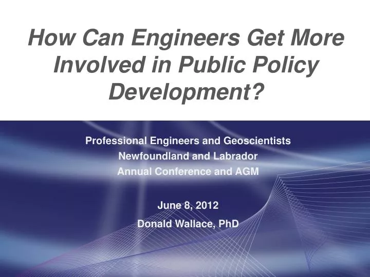 how can engineers get more involved in public policy development