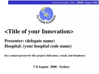 7-8 August 2008 - Sydney