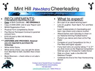 Mint Hill Panthers Cheerleading
