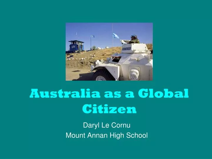 australia as a global citizen